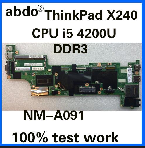 Suitable for Lenovo Thinkpad X240 notebook motherboard CPU i5 4200U 100% test work FRU 04X5170 04X5146 04X5147 04X5158 04X5159