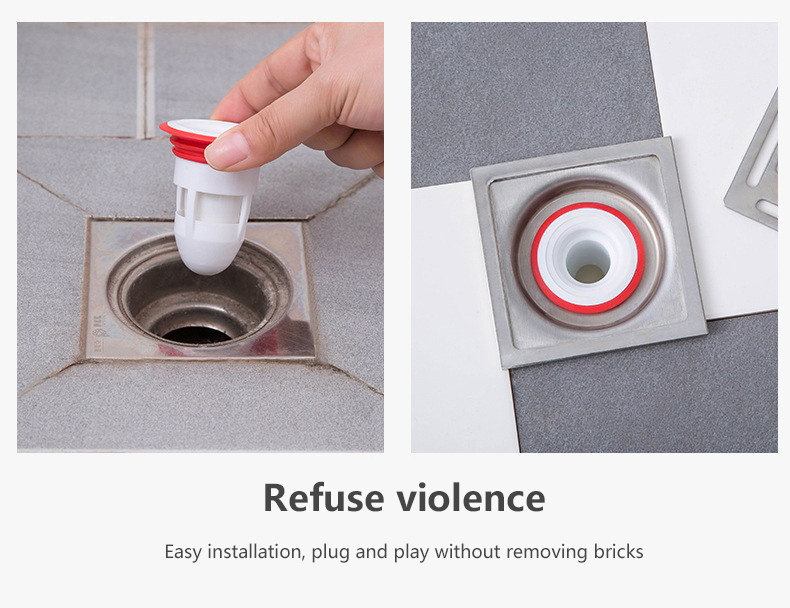 1pcs Drains Deodorant Silicone Core Sewer Pipe Seal Ring Water Pipe Anti Odor Insect Prevention Deodorant Drains