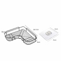 1 Piece Creative Wall-mounted Bathroom Storage Rack Self Adhesive Toilet Shower Gel Shampoo Holder Bathware Organizer