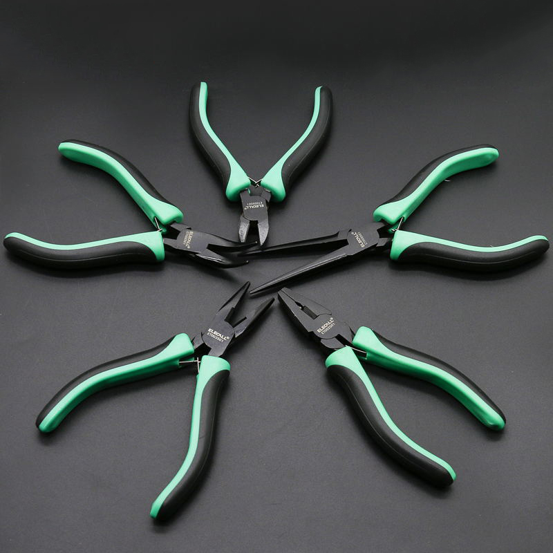 ELECALL Mini plier Cutter Cutting Nippers Pliers Hardware Mini Tool Pliers Tweezers Clamps Multi-purpose green