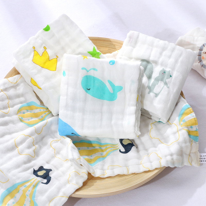 25cm*50cm Muslin Cotton Baby Towels Scarf Swaddle Bath Towel Newborns Handkerchief Bathing Feeding Face Washcloth Wipe