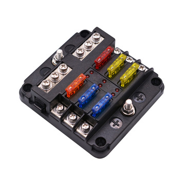 6 Way Blade Fuse Box Bus Bar Car Kit with Cover Marine Fuse Box Holder for Auto Car Boat Marine Trike Premium material 2020