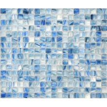 Blue glass mosaic tiles for swimming pool wall