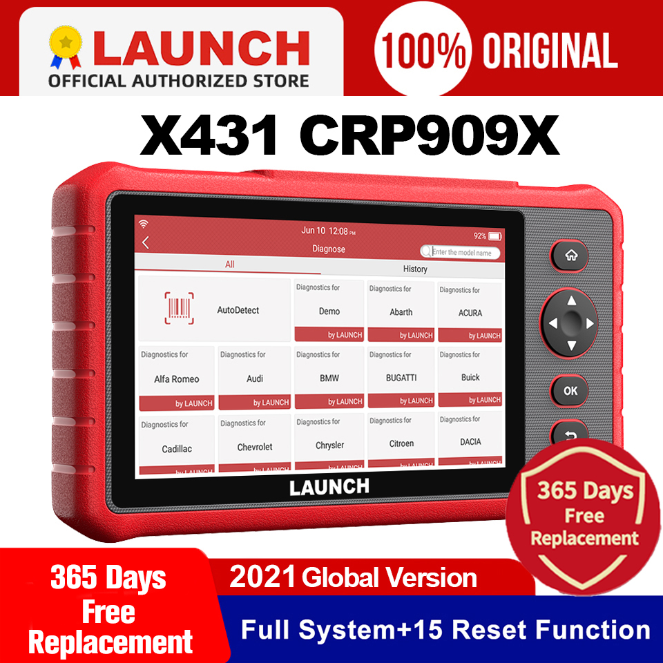 Launch x431 crp909x obd2 scanner full systems auto code reader wifi diagnostic tool OBDII EOBD automotive tool pk crp909 mk808