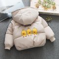 Winter Infant Girl Red Snow Wear Coat Cartoon Toddler Boy Black Down Jacket Hooded Outdoor Thicken Warm Kids Clothes Outerwear