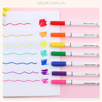 Fabric Markers Pens Permanent Paint Marker Fabric Pen 8 Colors Art Markers for Clothes Canvas T-shirt Shoes UY8