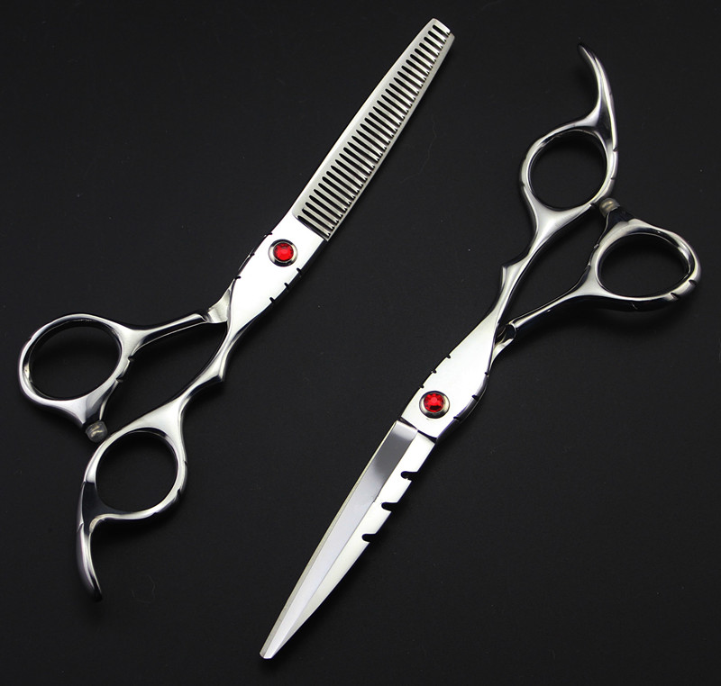 professional 6 inch & 5.5 inch 440c 9cr13 thinning hot shears scissor cutting barber cut hair scissors set hairdressing scissors