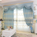 European thick Jacquard luxury curtains valance for bedroom living room embroidered sheer tulle curtain windows pelmet