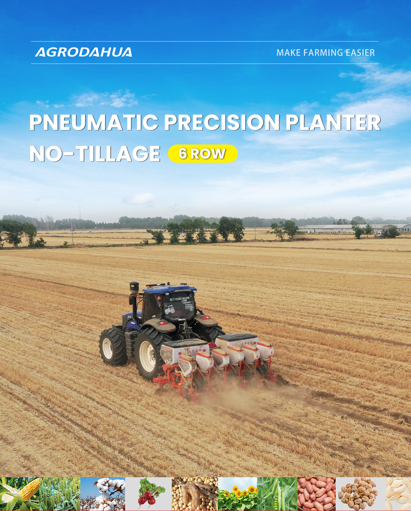 High-strength Steel Ditching Pneumatic Seeder（