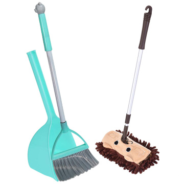 Mini Housekeeping Cleaning Tools Set for Children,3Pcs Include Complete Adorable Small Mop, Small Broom, Small Dustpan for Kids