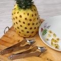 1pcs kitchen accessories stainless steel clamp pineapple peeled pliers tweezers gadget tool fruit seed corer remover