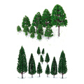 22pcs Model Tree 3-16cm Green Train Railroad Architecture Diorama HO Scale for DIY Crafts or Building Models