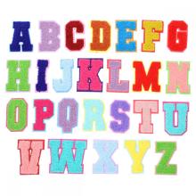 Colorful Letters Patches Towel Chenille Embroidery