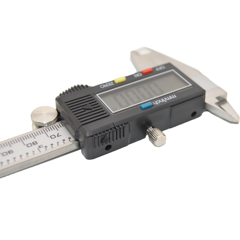 Digital electronic vernier caliper micrometer 150mm 6' LCD display Widescreen Stainless steel metal caliper Depth measuring tool