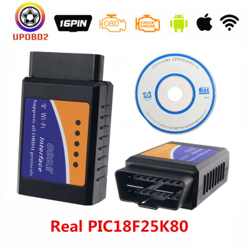 ELM327 V1.5 WIFI PIC18F25K80 OBD2 ELM 327 Auto Diagnostic Tool ELM327 WI-FI For Android/IOS iPhone 25k80 Chip OBDII Code Reader