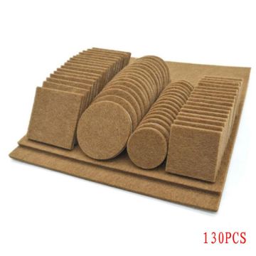 80/130pcs Furniture Chair Table Leg Self Adhesive Felt Wood Floor Protector Pads C63B