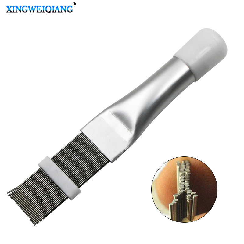 Condenser Comb Stainless Steel Fin Comb Brush For Air Conditioner Blade Cooling Straightening Cleaning Tool