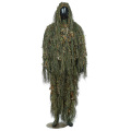 Ghillie Suit Hunting Woodland 3D Bionic Leaf Disguise Uniform Cs Camouflage Suits Set Jungle Train Hunting Cloth