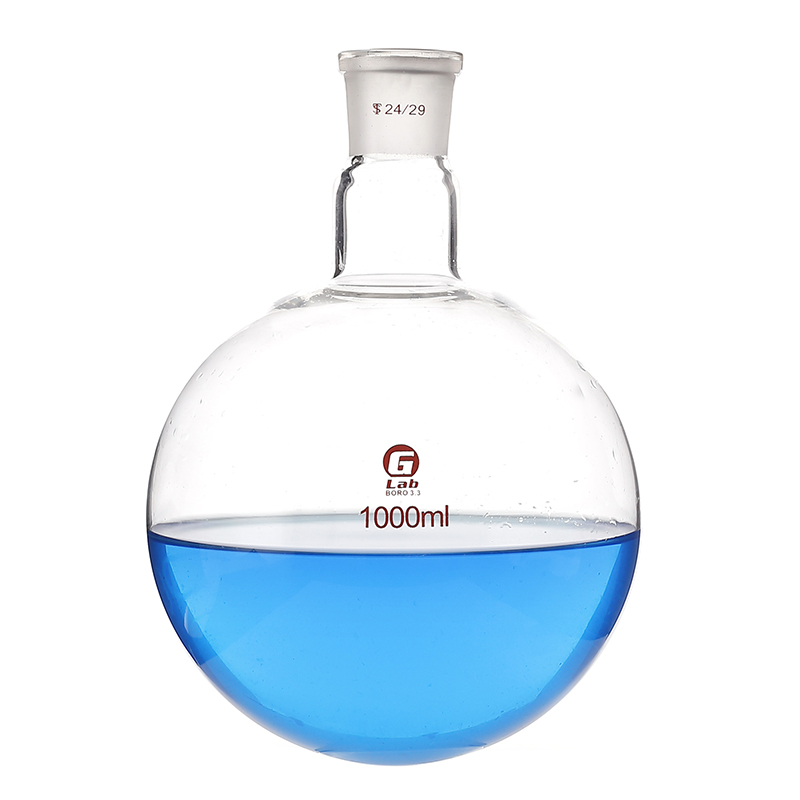 (Caliber 24MM) laboratory high quality single neck round bottom flask 25ml/50ml/100ml/150ml/250ml/500ml/1000ml