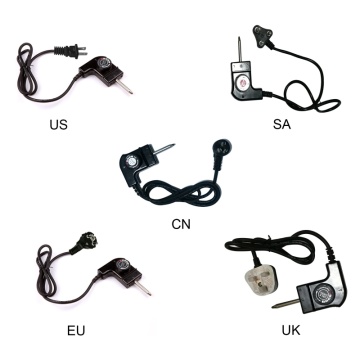 US/UK/SA/EU/CN Plug Adjustable Power Cord with Automatic Regulator for Electric Baking Pan Electric Heating Pot Pin Plug