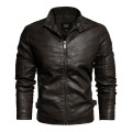 2020 New Mens Jacket Motorcycle Leather Jacket Plus Velvet Thick Warm Faux Leather Mens Winter Coat Leisure Business Jacket Man