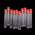 10pcs/lot 12*100mm Transparent Plastic Laboratory Test Tubes With Lids Vial Sample Containers Lab Supplies