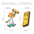 " Ed edd n eddy Brooch Animated cartoon Cute yellow Wooden Plank Bald Little Boys Enamel Pin For Kid Friends Jewelry Gift"