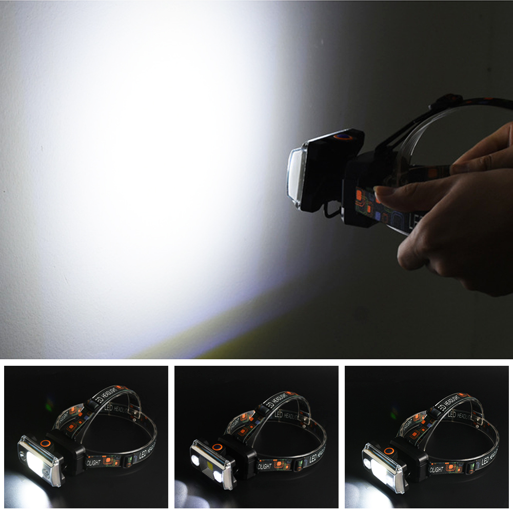 Portable COB LED Headlamp Ultra Bright USB charging Outdoor camping Fishing headlight Rechargable Searchlight 4 Modes lantern