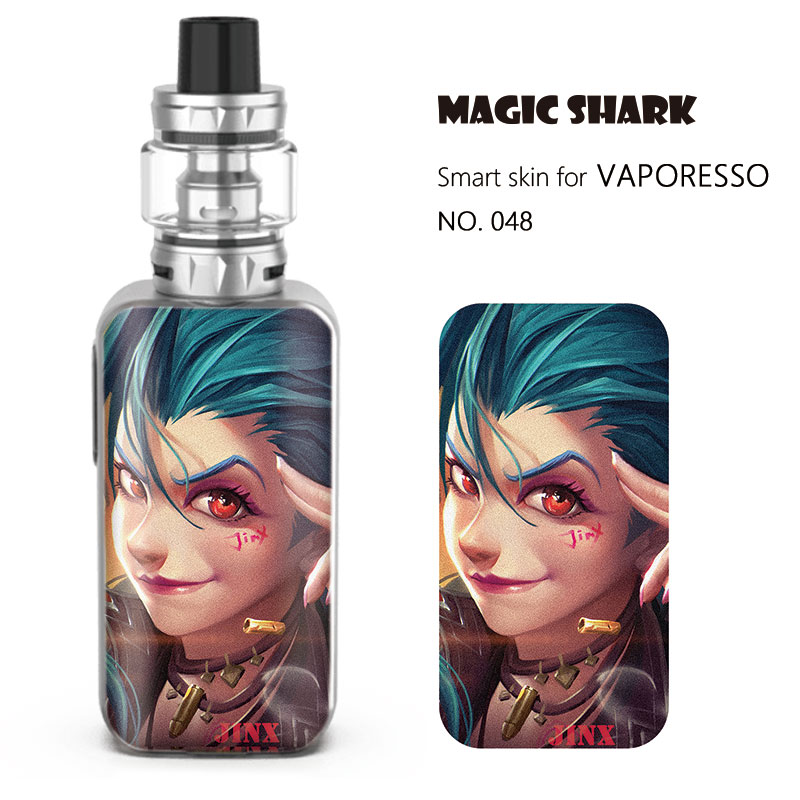 Jinx Weave Stone Print Music is Fun LOL PVC Stereo Case Sticker Skin Back Film for Vaporesso Luxe S