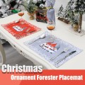Christmas Decoration Cartoon Forest Man Placemat Gift Decoration Party Home Accessorise Kitchen Xmas Holiday Decor Table Mats