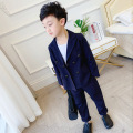 Spring Autumn Boys Double Breasted Suit Set Children Fashion Blazer + Pants 2pcs Outfit Kids Party Host Birthday Dress Costume