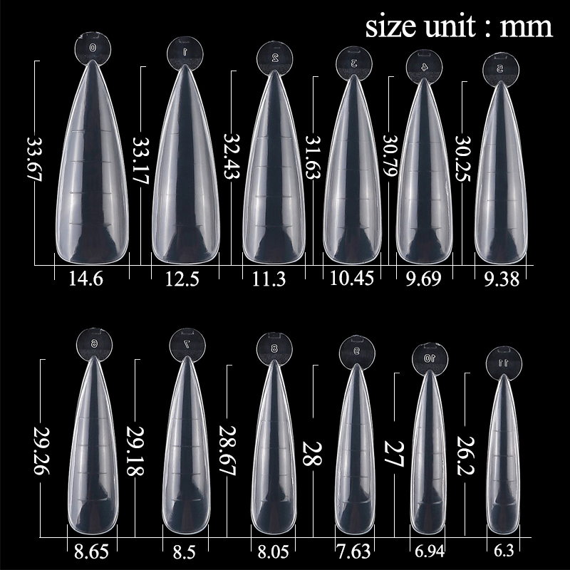 120pcs Clear Dual Forms Nail System Full Cover Nail Extension DIY Nails Accessoires Manicure Tools Quick Building Gel Mold Tips