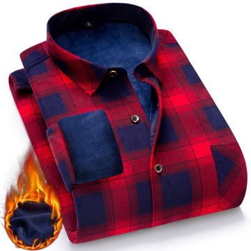 AOLIWEN warm shirt Plaid Casual shirt Long sleeve Brand men's shirt Cotton wintter Fashion casual sizeL-5XL High quality comfort