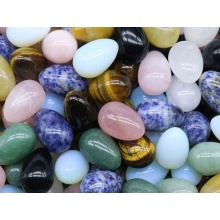 8-piece loose gemstone egg shaped crystal gem Chakra Healing balance kit with box for collectors aura therapists and yoga pract