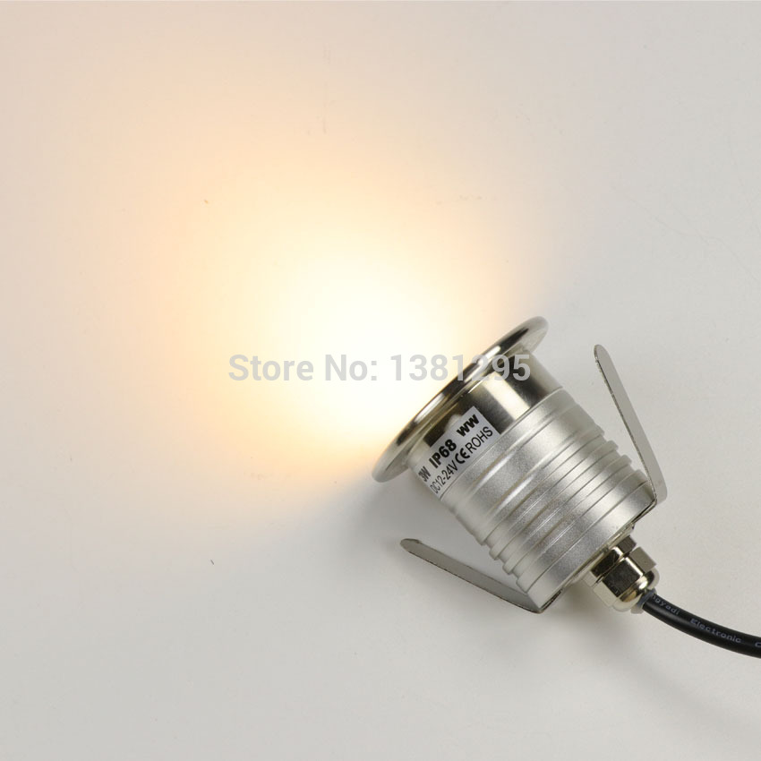 Stainless Steel 12V IP68 Waterproof LED Underwater Swimming Pool Light Lamp 3W Spa sauna Lake Yard Pond fountain Lighting Bulb