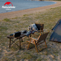 Naturehike 2019 Folding Camping Table Wood Grain Aluminum Table Retractable Table Legs Picnic Camping Portable Travel Tool