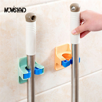 MOM'S HAND 2pcs/lot Home Clip Mop Hooks No Trace Mop Holder Bathroom Rack