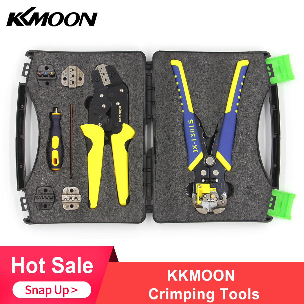KKmoon Crimping Tool Multifunctional Wire Stripper Professional Wire Crimpers Engineering Ratcheting Terminal Pliers Cutter