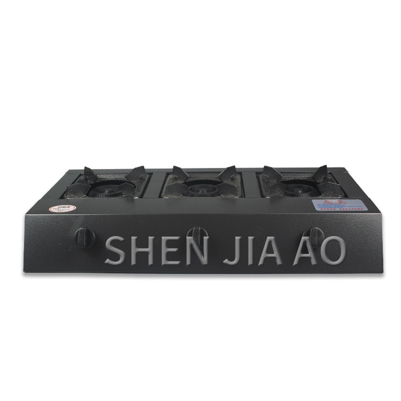 4kw kitchen three Stove gas cooktops natural gas / liquefied gas stainless steel panel gas cooker cooking appliances Commercial