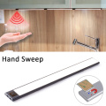 Hand Sweep/PIR Motion Sensor LED Under Cabinet Light USB Rechargeable Wardrobe Closet Cupboard magent install Ultra-thin lamp