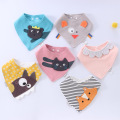 1PC Baby bib waterproof triangle cotton agave newborn absorbent cloth cartoon children bib