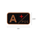 3D PVC Patch A+ B+ AB+ O+ Positive POS A- B- AB- O- Negative NEG Blood Type Group Patch Tactical Patches Military Badges