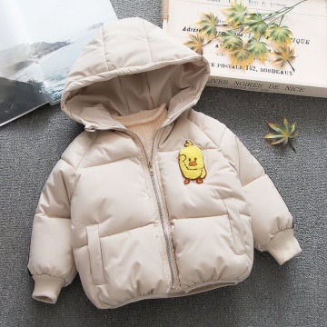Winter Infant Girl Red Snow Wear Coat Cartoon Toddler Boy Black Down Jacket Hooded Outdoor Thicken Warm Kids Clothes Outerwear