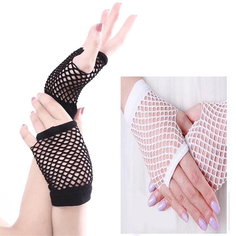 11 Color Women's Gloves Lady Fishnet mesh Mittens short fishnet gloves fingerless ladies Summer Gloves#LREW