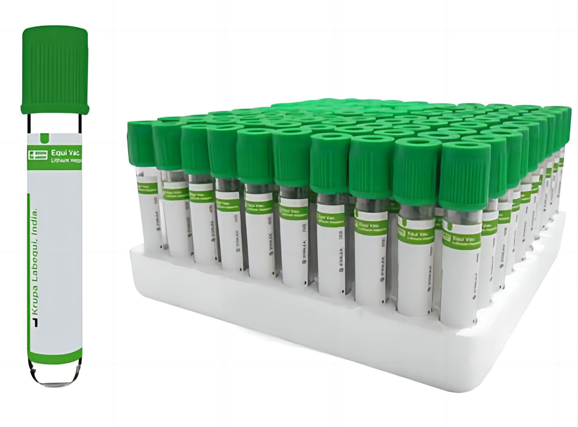 Green Vacuum blood collection tube