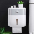 Waterproof Wall Mount Toilet Paper Holder Shelf Toilet Paper Tray Roll Paper Tube Storage Box Creative Tray Contact Paper