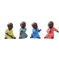 Pottery Buddha statue Monk Tea pet series styles three-no kungfu ceramics home decor figurines ornaments colourful sand