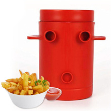 2 in 1 Fries Maker Microwave French Fry Cutters Cooker Crispy French Fries From Fresh Potatoes Slicers Container