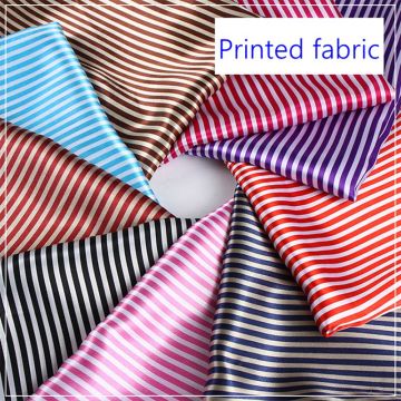 Cheap Striped Printed Polyester Satin Fabric For Lining Home Textile T114