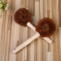 Natural Coconut Brown Non-stick Oil Long Handle Pot Brush Dishwashing Oil Cleaning Brush Can Hang Type Brush Home Clean Tool